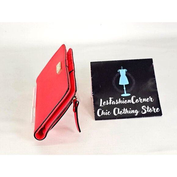 Kate Spade Women's Geranium Saffiano Leather Wallet Newbury Lane Stacy 292 - Picture 3 of 12